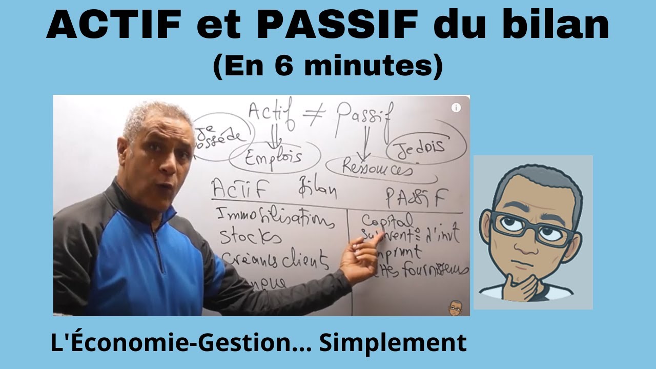 ACTIF et PASSIF du bilan (en 6 minutes)... simplement