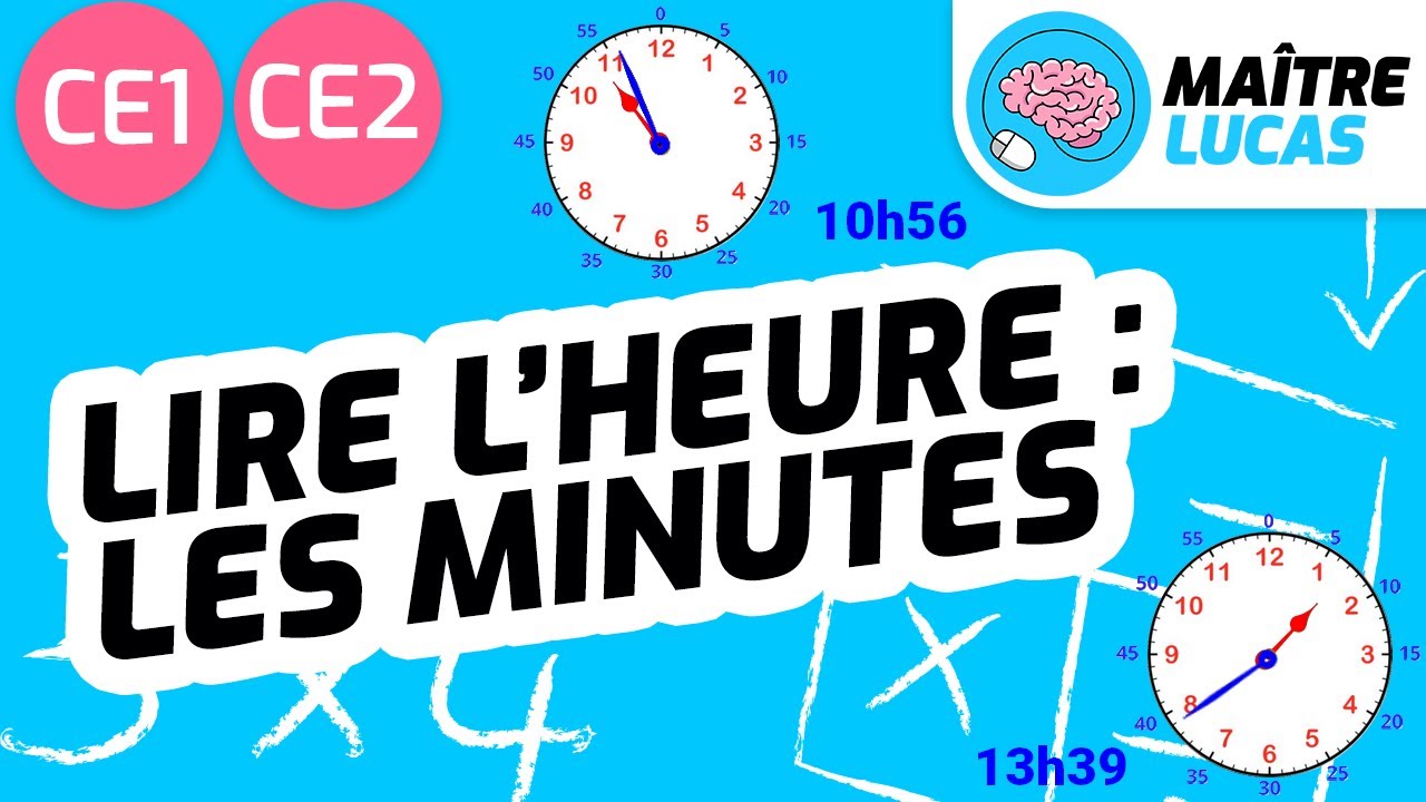 Lire les heures : les minutes CP - CE1 - CE2 - Cycle 2 - Se repérer dans le temps