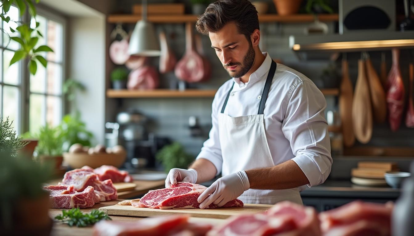 un jeune apprenti boucher de château-gontier représentera fièrement la mayenne au concours régional des pays de la loire, démontrant son savoir-faire et sa passion pour la boucherie.